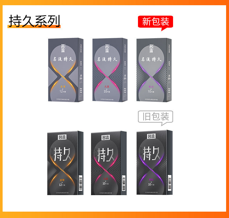 名流安全套玻尿酸颗粒避孕套 持久系列-久润-10只