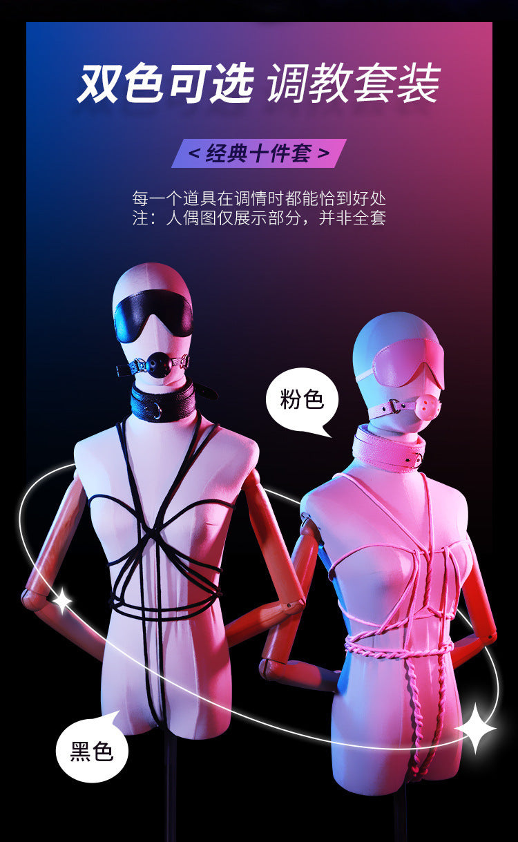 谜姬性趣十件套10件套装捆绑束缚女用玩具情趣用品SM用品